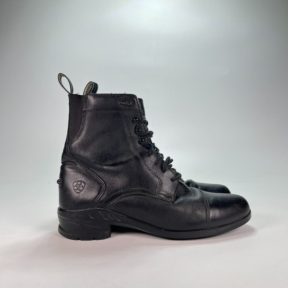 Ariat Heritage IV Paddock Black Leather Lace Up Riding Boots Women's Size 6.5B